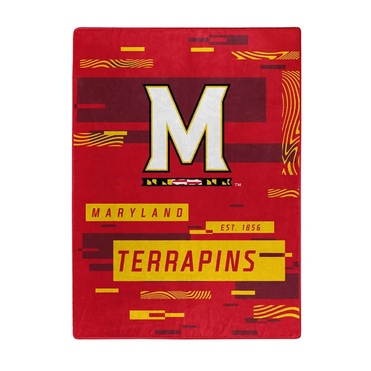 212 MAIN Maryland Terrapins 60x80 in Raschel Digital Print Soft Fluffy Cozy Throw Blanket - Decorative Giftable Heartwarming Gift, Decorative Giftable Blankets
