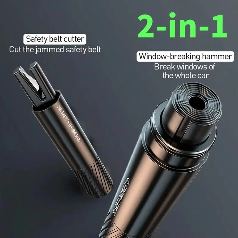 2-in-1 Car Safety Hammer Seatbelt Cutter, Glass Breaker Car Window Breaker and Seatbelt Cutter Tool, Auto Rescue Escape Emergency Safehammer Punch Safety Hammer Window Glass Breaker