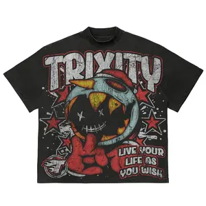 Vintage Graphic"LIVE YOUR LIFE AS YOU WISH" Tops Tshirt streetwear, Y2K style Casual Cotton Classic Crewneck DesignTees