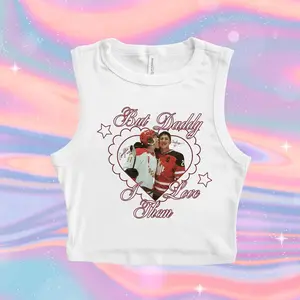Heated TV Fan Micro Ribbed Tank, Ilya Shane “But Daddy I Love Them” Crop Tank Top, Ilya Rozanov Shane Hollander Y2k Crop Tank Top, Gift for BookTok Fans Gift Apparel