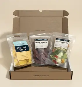 My Dog Eats Better Than Me Treat Box | Clumsy Chef | Egg Yolk Drops, Freeze Dried Beef Steak, Freeze Dried Veggie| 60-Day Supply | USA
