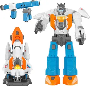 MIEBELY 3-in-1 Large Magnetic Transforming Robot Toy, STEM Learning Building Blocks Set with Sound Effects, Fantasy & Sci-Fi Model Kits for Hands-On Assembly, 6-8 Years Kids Educational Birthday Christmas Gift