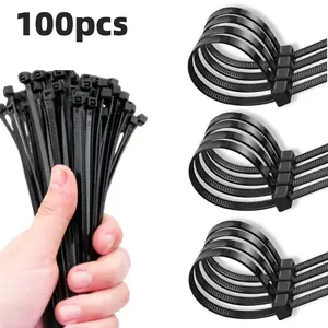 Cable Ties, 100pcs Nylon Zip Tie Straps with Water-resistant, Non-slip, Break Resistant Features for Home, Office, and Industrial Cable Management