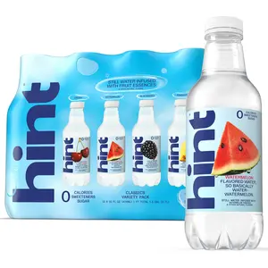 Hint Blue 4-Flavor Variety Pack Flavored Water, 16 fl oz, 12 Pack Plastic Bottles