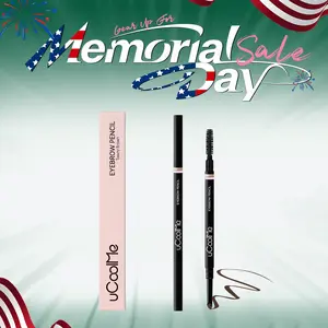 UCOOLME Smooth Machete Fine-Tip Pre-Filled Eyebrow Pencil - 1 Count Single Item Cosmetic, Waterproof, 24H Smudge-Proof, Long-Lasting Natural-Looking Brow Tool for Women, All Skin Types