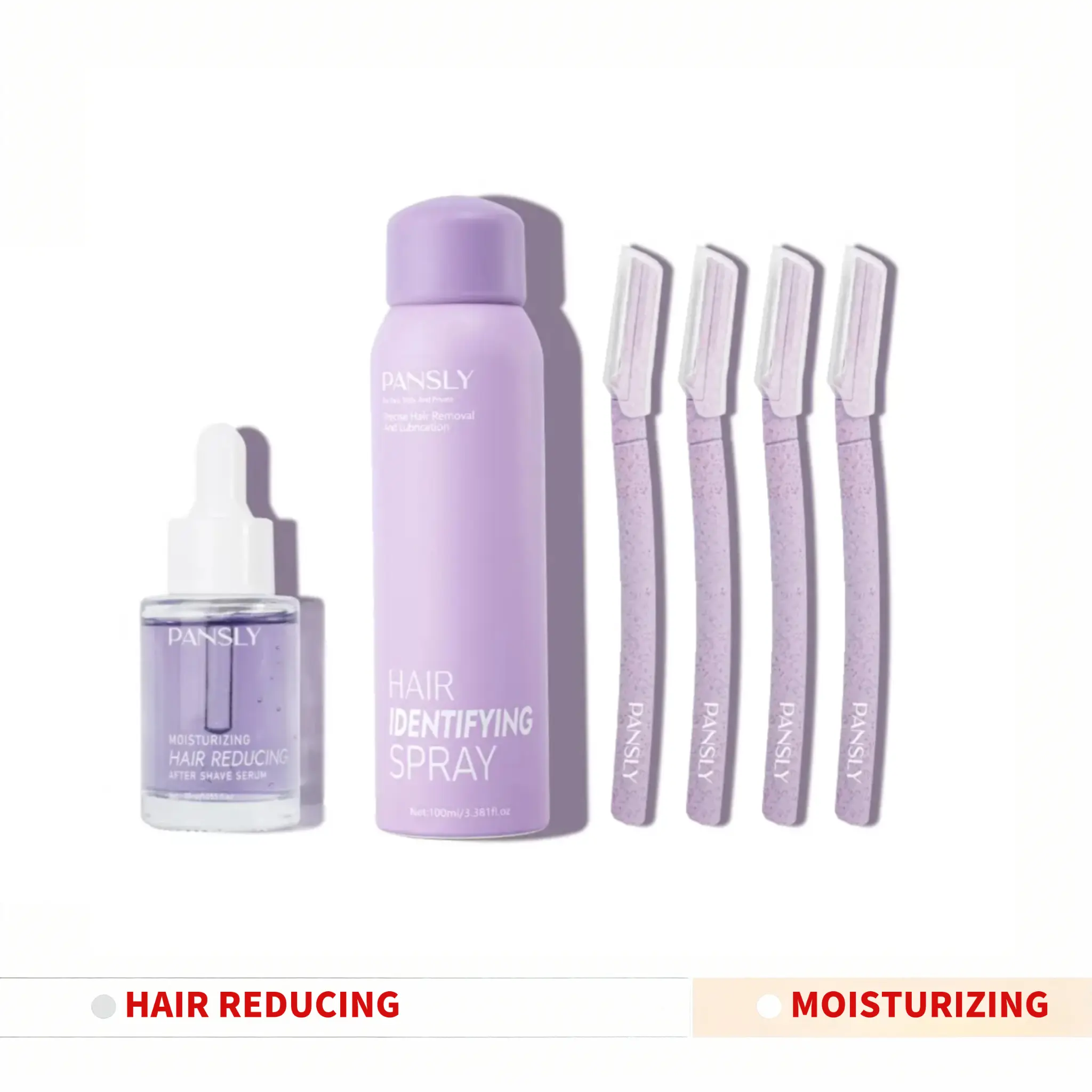Hair Identification Spray & Hair Control Essence Set - Gentle Depilatory Body Care for Sensitive Skin, Razor-Compatible, Moisturizing, Hydrating, Acne-Soothing, Growth Inhibition, Smooth Bright Results, Comprehensive Depilatory Experience