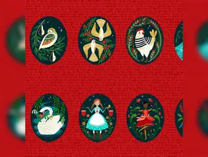 12 Days of Christmas | 12 Days Panel by Cori Dantini for FreeSpirit | PWCD130.XPANEL