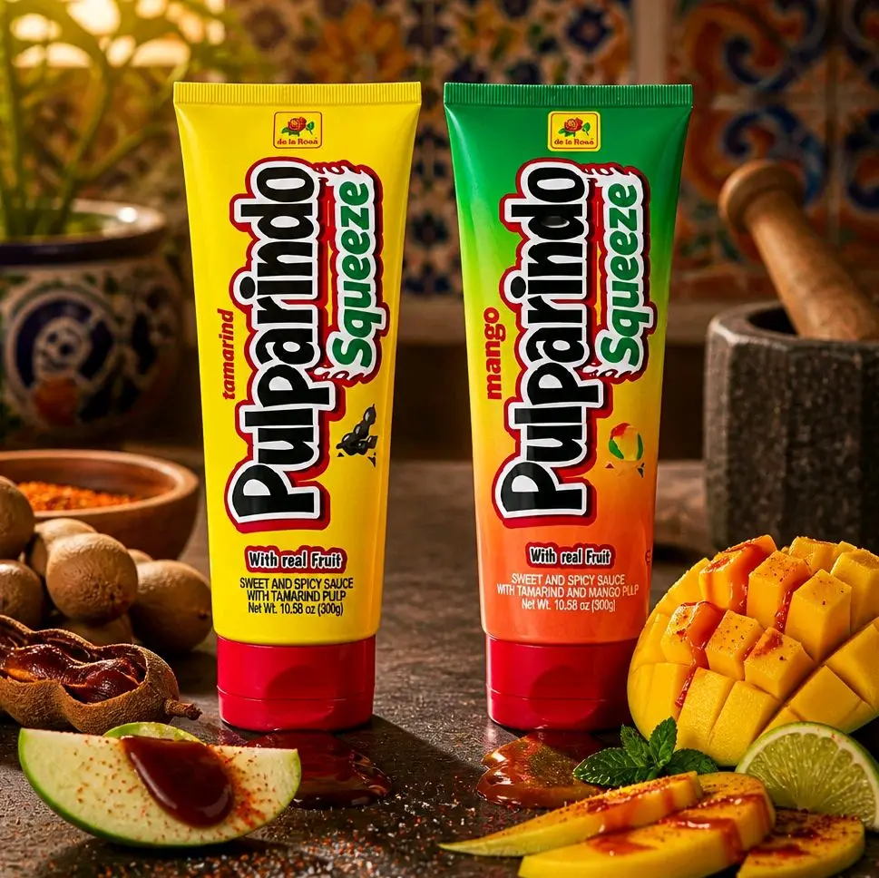 Pulparindo Splash Sweet Snack - Choose Your Favorite Flavor Tamarind & Mango Squeeze with Real Fruit