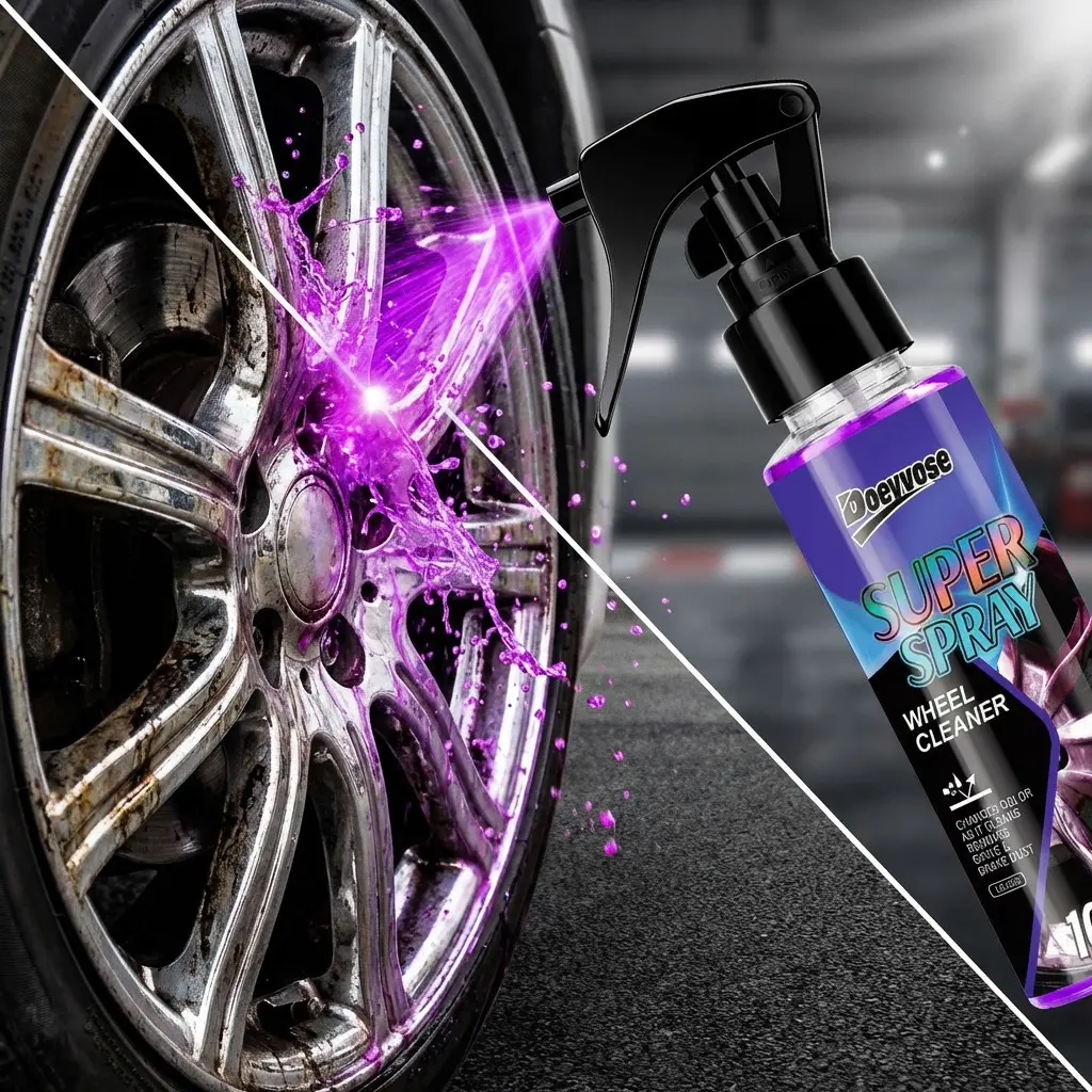 Doeyvose Powerful Tire Wheel Cleaner, Effective Brake Dust Remover, 100ML Car Maintenance Solution, Ideal for Automotive Care, Tire Cleaning Solution