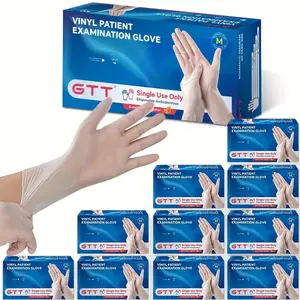 [BUY 1 GET 5] 500pcs Heavy-Duty PVC Gloves , Extra Thick 8 Mil, Oil Resistant, Salon, Laboratory Cleaning, Bulk Value Pack (S/M/L/XL) - Compatible with Glove Machines, Salon Supplies, Professional Workwear, Reinforced Protection, Home Cooks