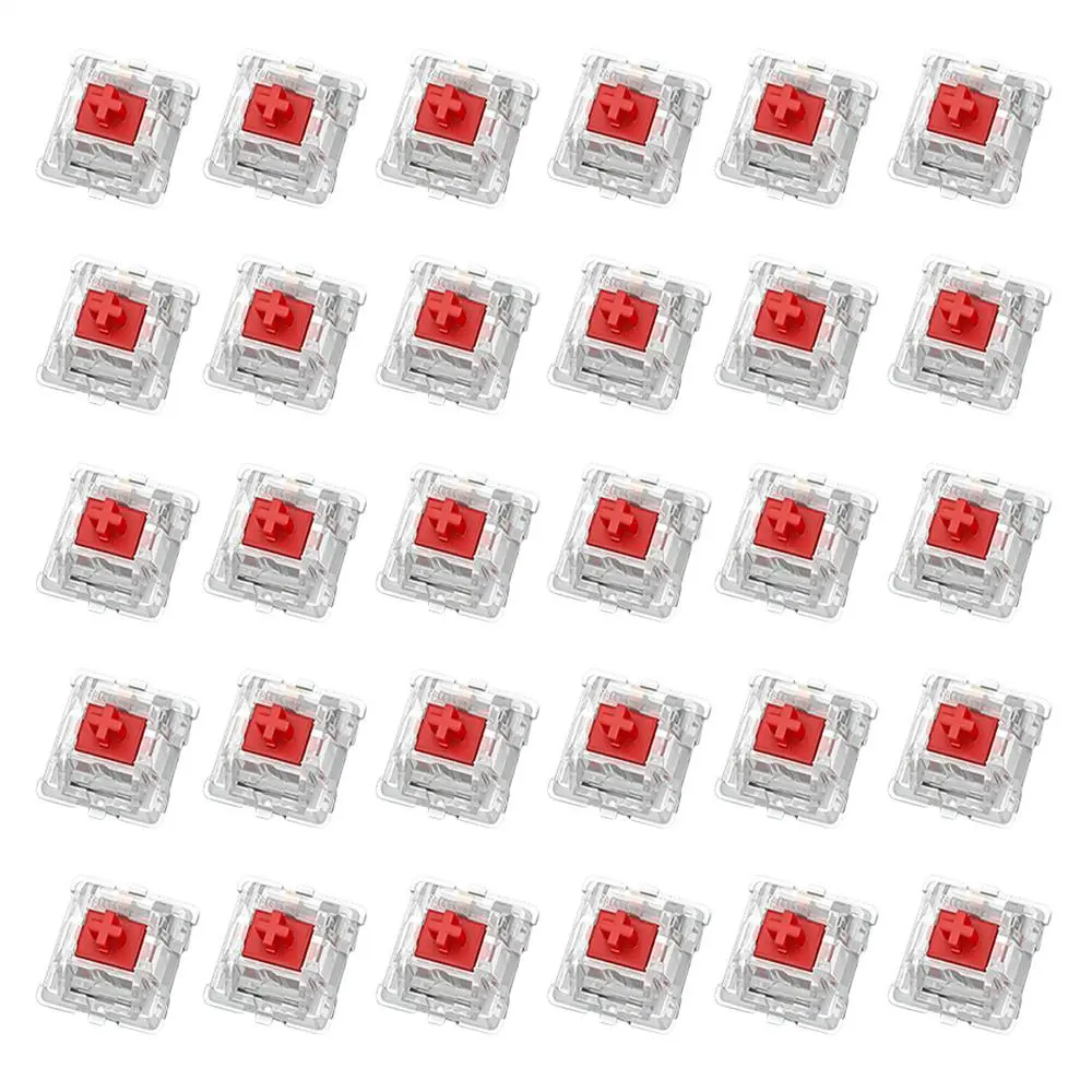 iTLY 10/20/30/50/100 Pcs Mechanical Keyboard Replacement Switches (Black/Blue/Brown/Red Options) - CIY Hot-Swap Socket, SMD 3-Pin, MX Switch Compatible | Ideal for Custom Keyboard Building, Tactile Switches, Gaming Keyboard Accessories, Gaming Items