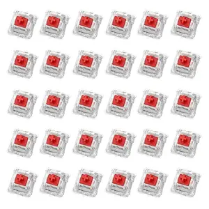 iTLY 10/20/30/50/100 Pcs Mechanical Keyboard Replacement Switches (Black/Blue/Brown/Red Options) - CIY Hot-Swap Socket, SMD 3-Pin, MX Switch Compatible | Ideal for Custom Keyboard Building, Tactile/Bouncy Switches, High-Quality Keycap-Compatible Switches