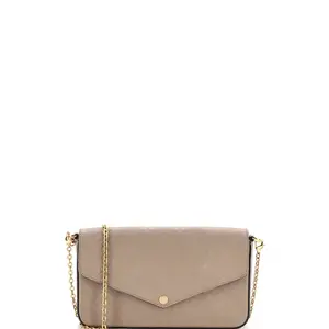 Pre-owned Louis Vuitton material Messenger Bags Felicie Pochette Monogram Empreinte Leather by Rebag