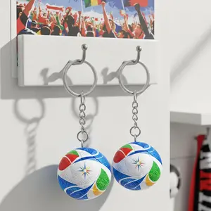 2PCS 1:1 Replica Soccer Keychain Design 2026 Soccer Ball 1.5 inches Keychain and Football keychain soccer Accessories for Men 2026 Football Keychains Backpack Charm Sports Soccers Gifts