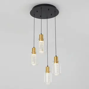 Champagne Globe 4-light LED pendant