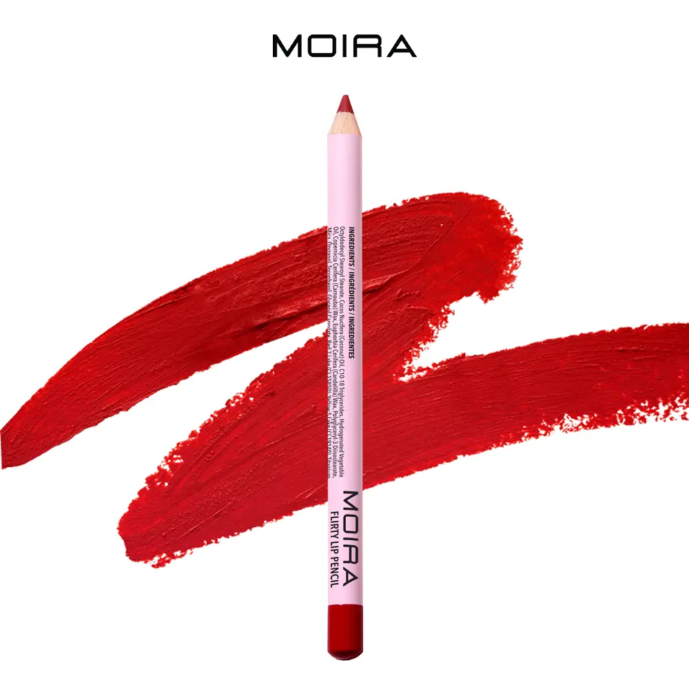 MOIRA | Flirty Lip Pencil (004, Scarlet) | Longwear Matte Lip Liner Pencil