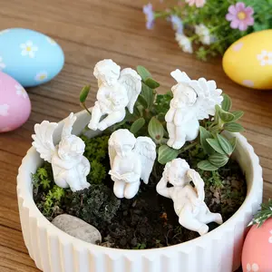 5pcs Outdoor Angel Garden Decor, Outdoor Lawn Statue, Sleeping Angel Home Decoration, Cute Angel Memorial Statue, Resin Sculptures, Angel Figurine, Garden Courtyard Accessory, Garden Accessories