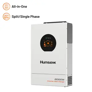 【Inverter】Humsienk 8000W 48V All-in-One Solar Inverter, Split Phase 120/240V, 10kW PV Input,Dual MPPT, Whole Home Backup, Parallel Ready, A maximum of 6 units can be connected in parallel, Inversor Solar