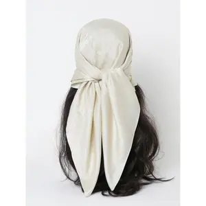 Women's Elegant Solid Color Satin Scarf, Casual Soft Comfortable Hair Band, Fashionable Hair Accessories for Daily Wear