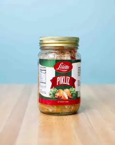 Lelette Haitian Pikliz – Spicy Pickled Vegetable Relish – Haitian Coleslaw – 16 oz Jar