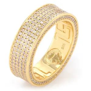 5-Row Iced Infinity Band Ring