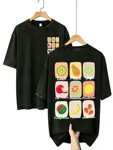 Jesus Saves Unisex Washed T-Shirt Isaiah 40:8 Vintage Christian Tee Faith Bible Verse Graphic Top for Men Women Oversized Streetwear Cotton Blend Banana Fruit Design - Menswear good