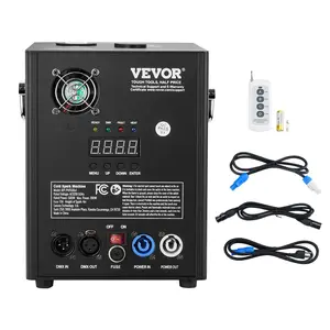 【Summervibes】VEVOR Cold Spark Machine, 500W Output Fireworks Controller, 6.6-13ft Adjustable Height, with Advanced DMX System,LED Screen,Portable Handle, HeavyDuty Aluminum Alloy for Stage DJ Wedding Event,Party