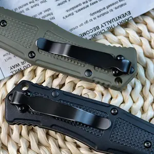 9070 Premium Solid Color Folding Pocket Knife - Durable Everyday Utility Tool with Ergonomic Textured Grip & Sharp Black Oxide Blade