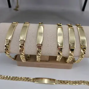 (69) 14K GoldLaminated  Esclava/ Bracelet  8mm 8 inches engraving available.