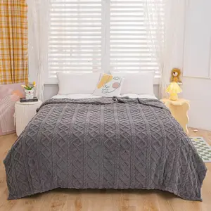 All-Season Fluffy Blanket | Perfect for Comfortable Naps, Travel, Camping, and Car Use | 3D-Woven Fleece Blanket, Ideal for Sofas, Beds, and the Office—Suitable for All Seasons