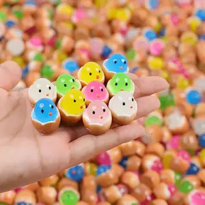 Easter Glowing Glow in Dark Cute Eggshell Chick Playhouse Toy, Egg Resin Car Decoration, DIY Jewelry Accessories, Ornaments, Surprise Gift, Gift Bag Filler, Resin Animal Sculptures