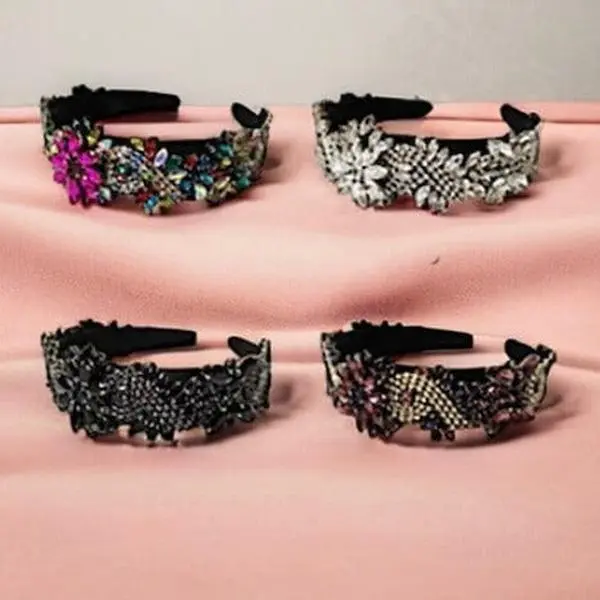 Rhinestone Crystal Glitter Headband - Rainbow Edition