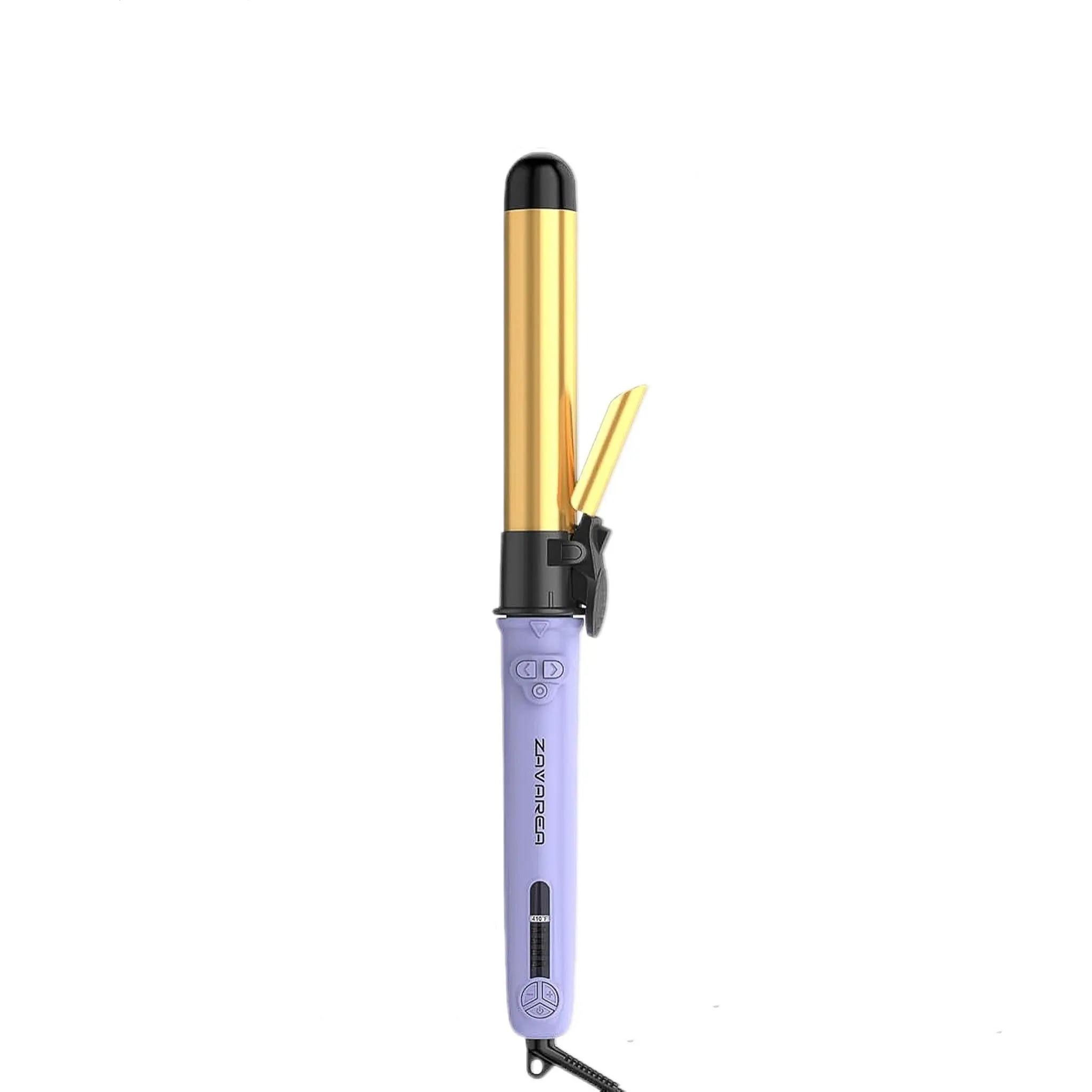 ZAVAREA Automatic Rotating Metal Heated Curler - 1.25in x 5.4in Titanium Long Barrel Automatic Curling Iron, 5 Adjustable Temps (260°F-410°F), 1H Auto Off, Dual Voltage, Multifunctional Crimper (Ideal Mother's Day Gift)