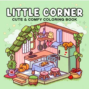 1pc LITTLE CORNER coloring book For Adults And Kids,Simple And Big Designs For Relaxat colouring books,Toys suitable for boys and girls, zero foundation drawing to relieve stress coloring book，Christmas gift，Halloween Gift，Back to school gifts