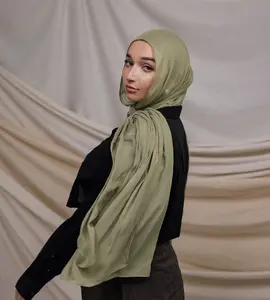 VELA Light Olive Solid Modal Hijab