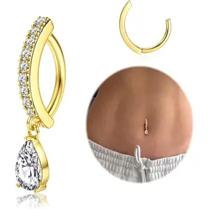Gold-plated belly button ring for women, surgical steel bracelet Bellybells Snakes Rewinds vex punctured Jewelry Barbell