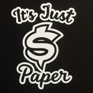 It’s Just Paper (Decal,Sticker, size, 5.5x6.5)