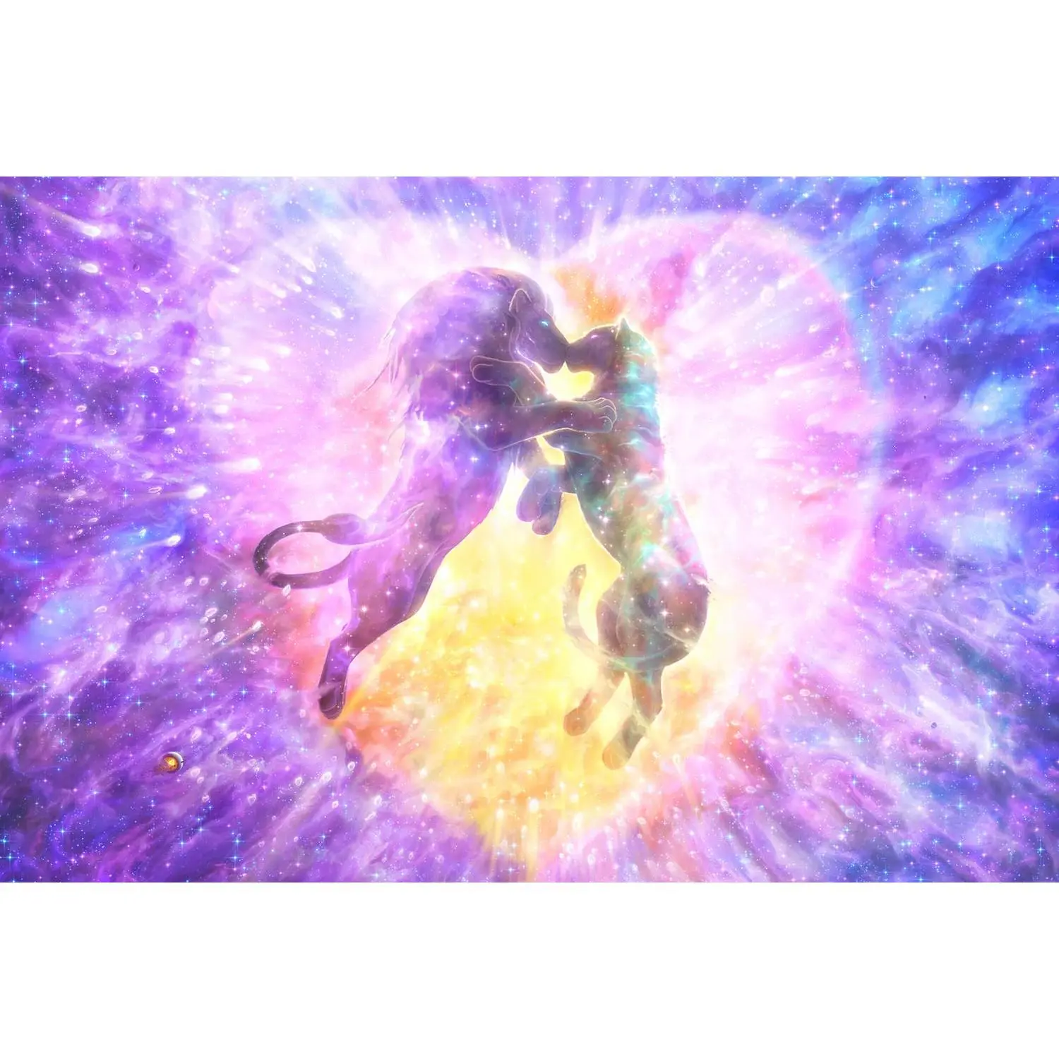 Celestial Embrace Lion Puzzle For Adults And Kids | 1000 Piece Jigsaw Puzzle, Art Puzzles Gift, Creative Puzzle