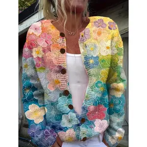 Colorful Flower Sweater — Colorful 3D-Printed Heart-Shaped Sweater with a Youthful Style GARMENTARY