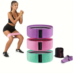 Yoga elastic resistance band - Fitness squat and glute-raising ring with latex anti-slip elastic band. This gym yoga fitness tension resistance band training belt is suitable for hip training, squats  Exercise Equipment Workout Bands Elasticity Bands