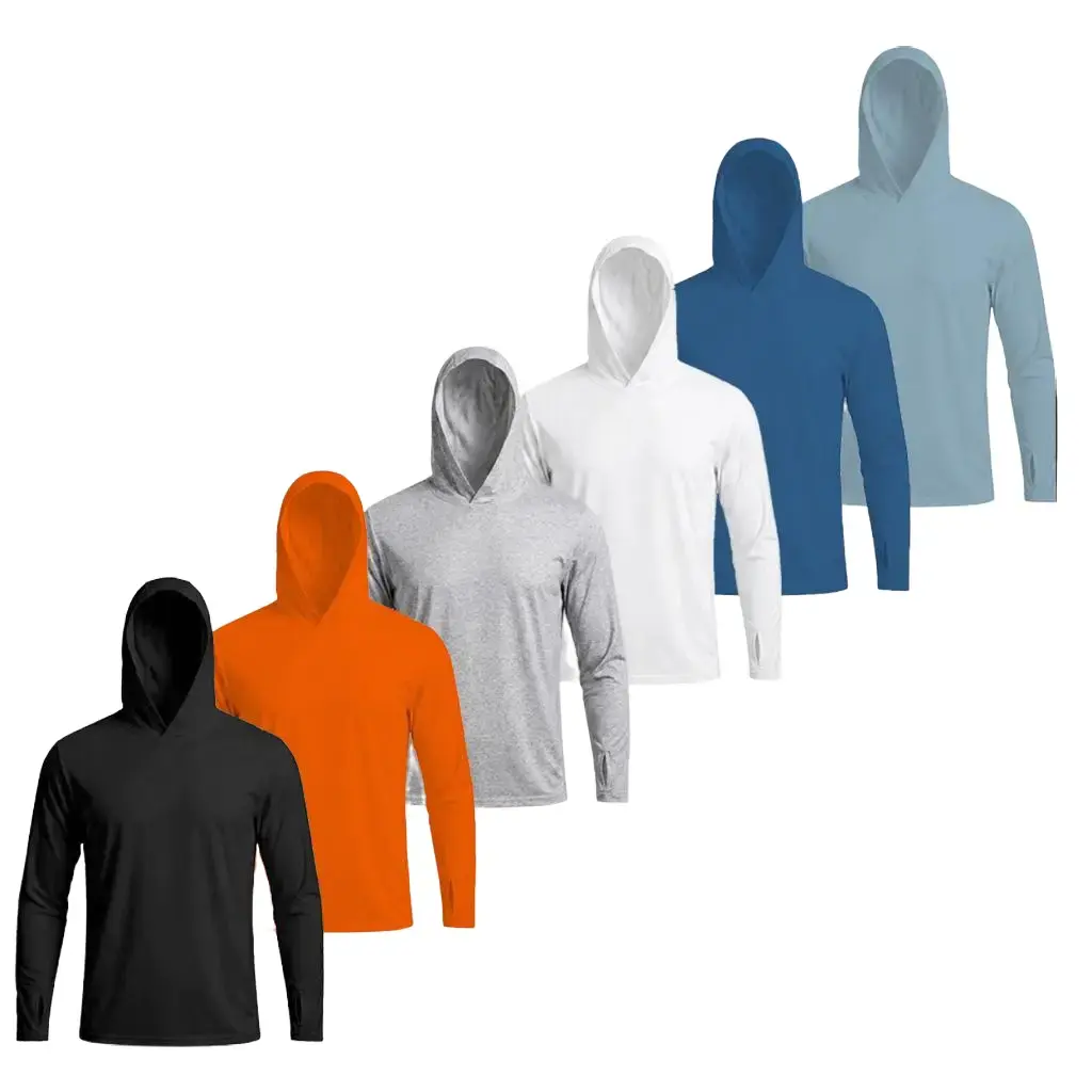 Men's Solid Color Oversized Loose Hooded Sweatshirt Set - Gray Polyester Hoodie, Quick-Drying Breathable Sports Top, Compression Shirt, Sunscreen Fabric, Fitness Apparel, Athletic Fitness Clothes, All-Season Gym Activewear