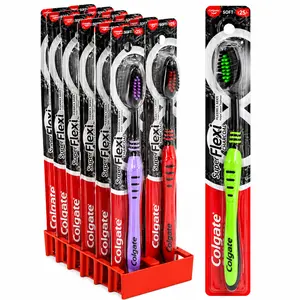 Colgate Super Flexi Charcoal Soft Toothbrush Flexible Neck Manual Brush Assorted Colors