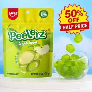 (50% off)AMOS Peelerz Fruit Gummy Variety Pack, Green Apple, Lychee, Peach, Lemon, Pineapple, Mango & Banana Peelable Soft Candy, Assorted Chewy Gummies Candy Snack-Product card