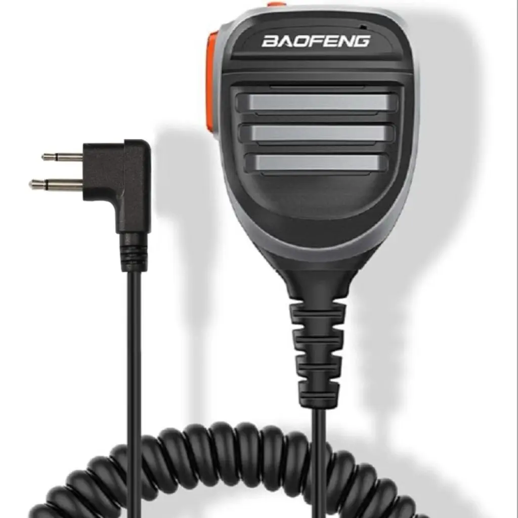 BAOFENG M PLUG Two Way Radio Microphone Speaker Clearer Voice Mic with 2 PTT, Rotating Clip for CLS1110 CP200 CP200d CLS1410 CLS1413 GP2000 GP2100 Ham Radio