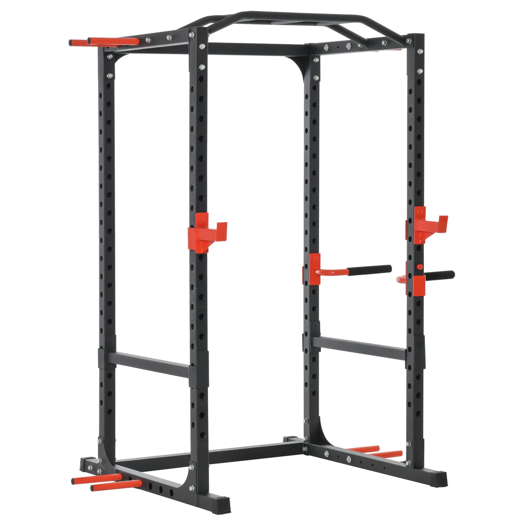 Soozier Adjustable Versatile Power Tower - Top-Quality, Durable Workout Equipment with Dip Station, Pull-Up Bar, Squat Rack, Power Cage, 18 Customizable Set-Up Positions for At-Home Upper Body Workouts, Upperbody Workout, Strength Training