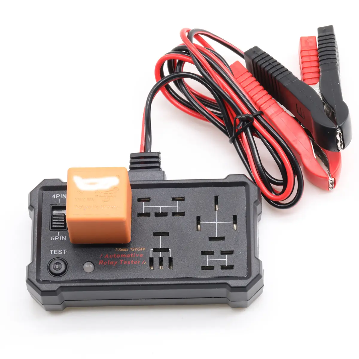 5-in-1 Universal 4.8mm Pin Relay Tester - 12V/24V Professional Diagnostic Tool, Digital Automotive Tester, Electronic Repair Gadget for Car Electrical Circuit Checking, Father's Day Gift, Electronic Repair Tool,back to school,back to school haul