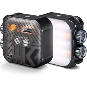 K&F CONCEPT Bi-Color LED Video Accessory, 2000mAh Rechargeable Portable Camera Light, CRI 96+, 2500K-9900K, 15 Light Effects, for Vlogging, Selfie, Black, Accessories