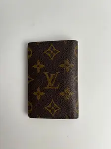 Pre-owned Louis Vuitton canva Clutches & Wristlets brown card holder monogram NO.1 【Senza 1U】