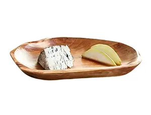 Reclaimed Root Wood Snack Platter: Hand Carved Appetizer Serving Tray (9-11 inch)