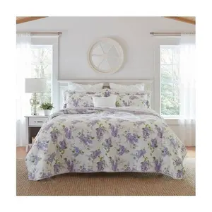 Laura Ashley Keighley Purple Twin Quilt-Sham Set Laura Ashley Keighley Purple Twin Quilt-Sham Set